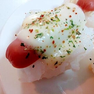 ウインナーとチーズとマジックソルトの焼おにぎり